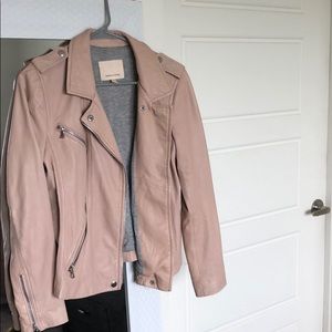 Pink leather jacket